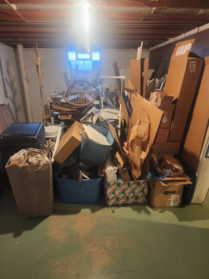 Roll-off dumpster container at job site for 8 Yard Dumpster Rental in Walnut Ridge